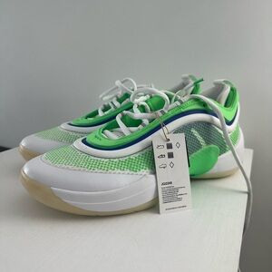 adidas Men's White Green Blue Low-Top Sneakers